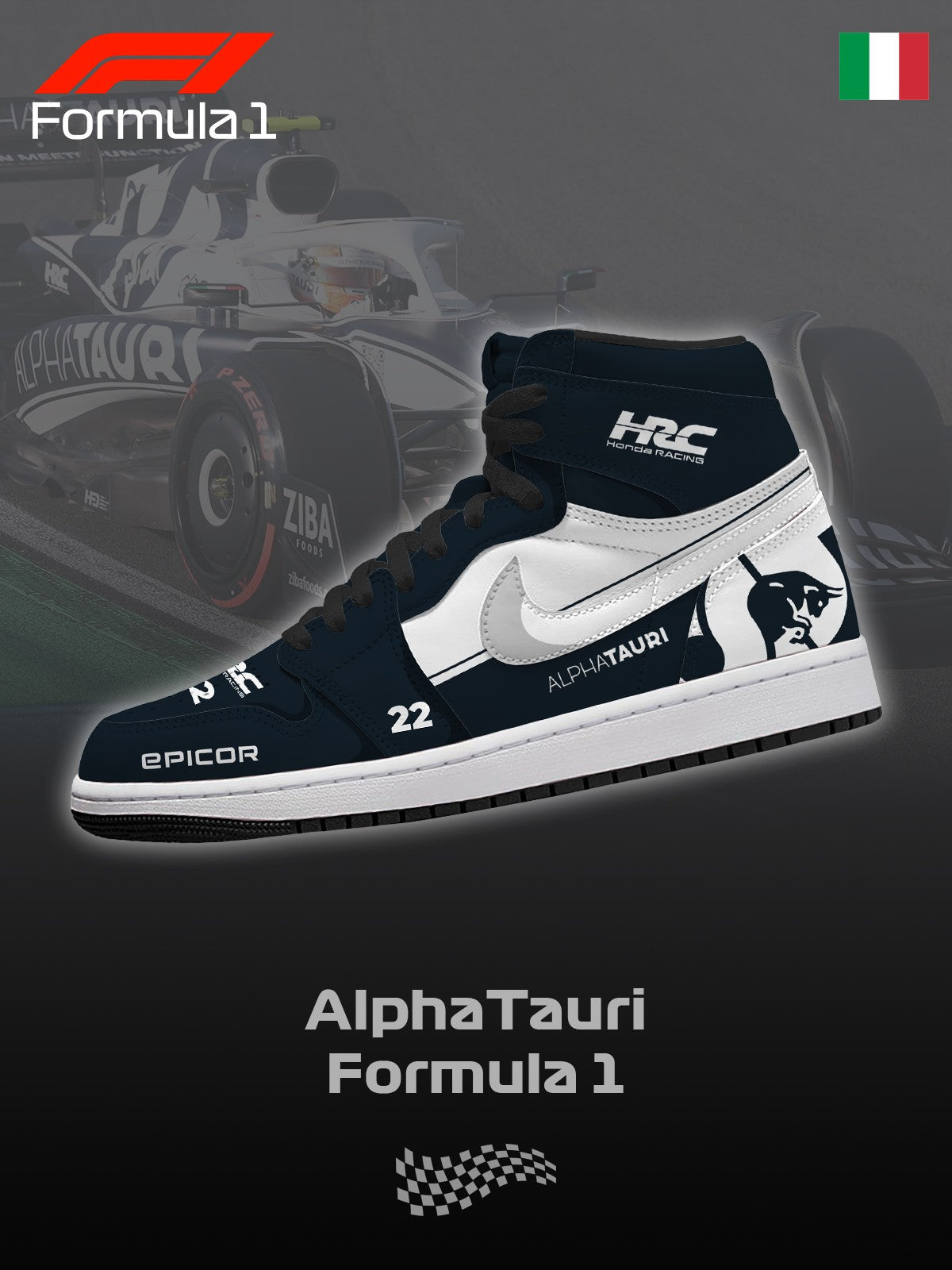 A Tauri F.1 V.1 High-top Custom Sneakers