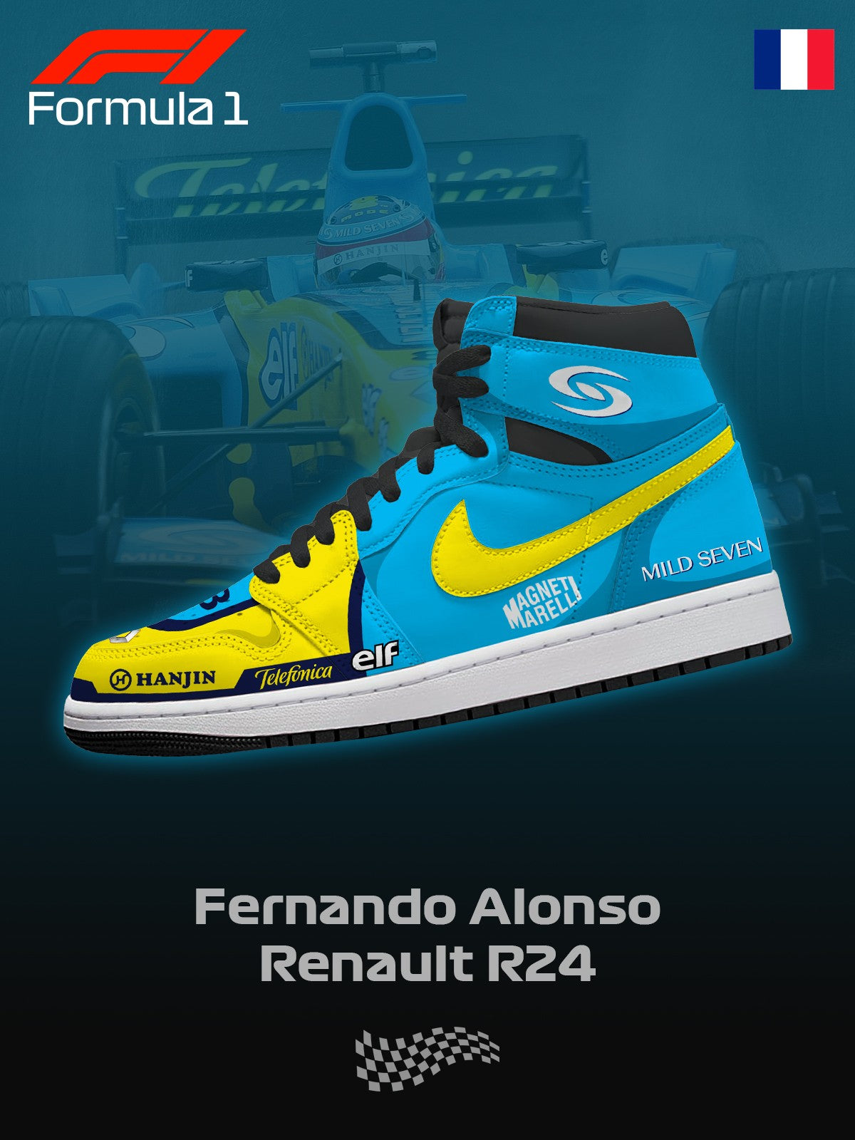 Renault R24 V.1 High-top Custom Sneakers