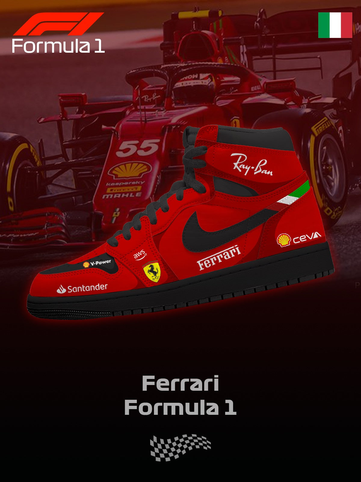 FF F.1 V.1 High-top Custom Sneakers