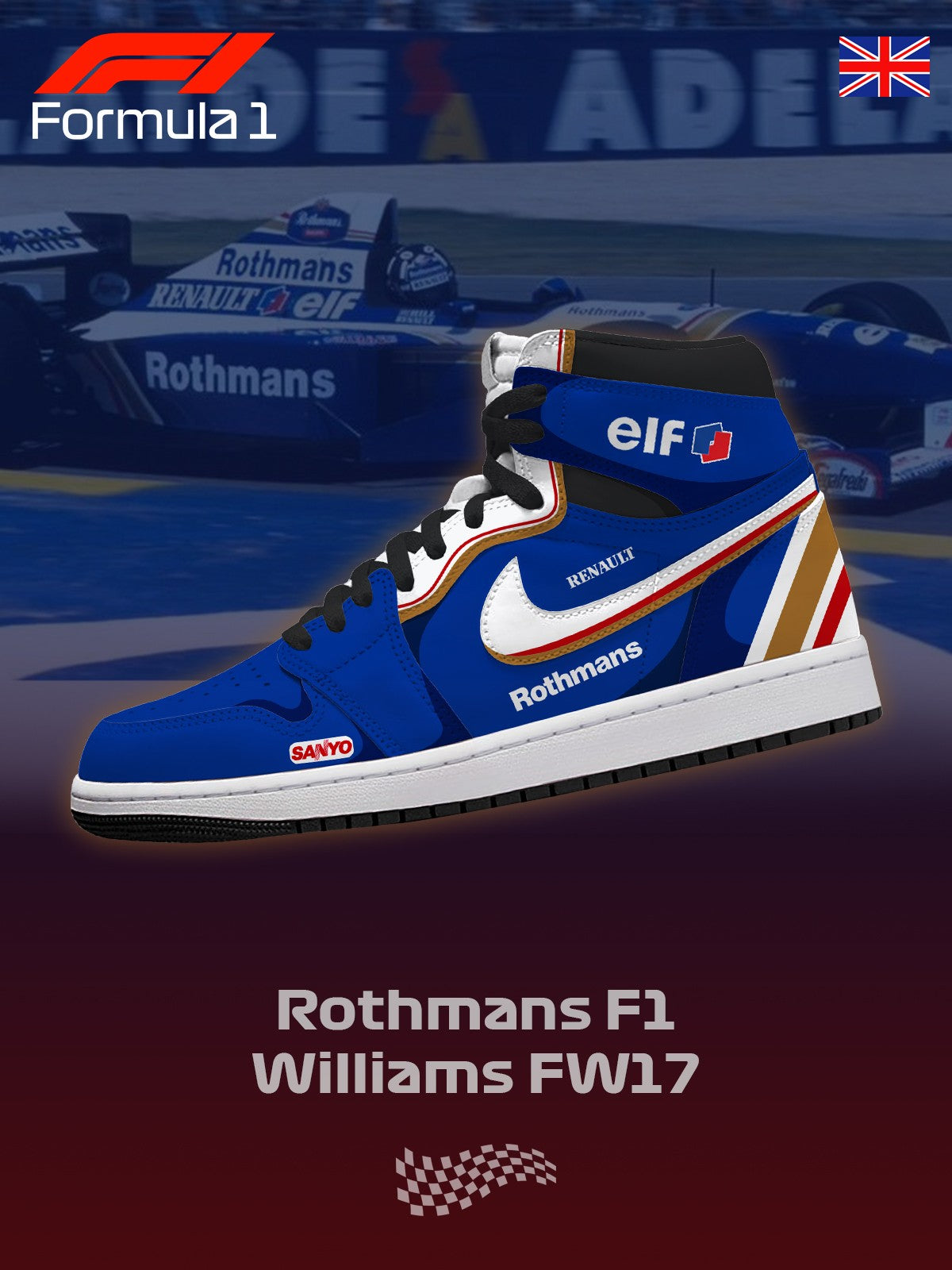 Williams FW17 F.1 V.1 High-top Custom Sneakers