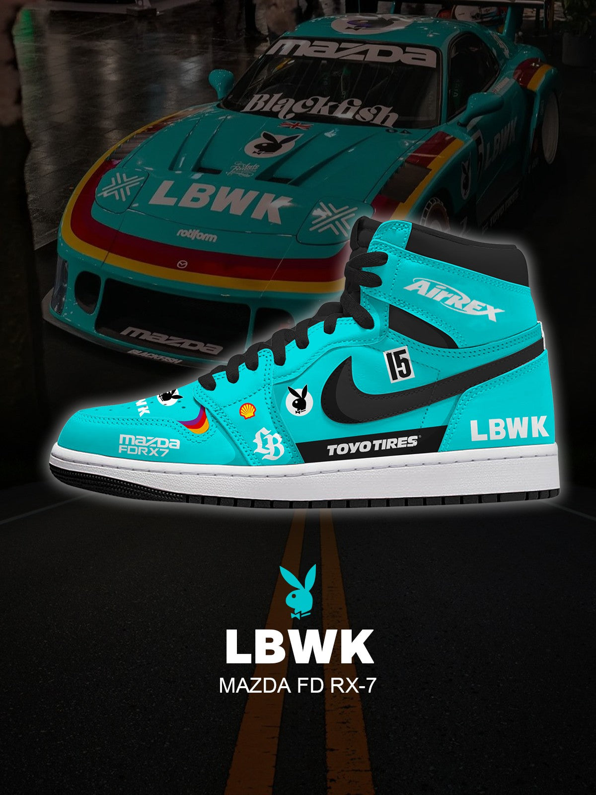 FD RX-7 V.1 High-top Custom Sneakers