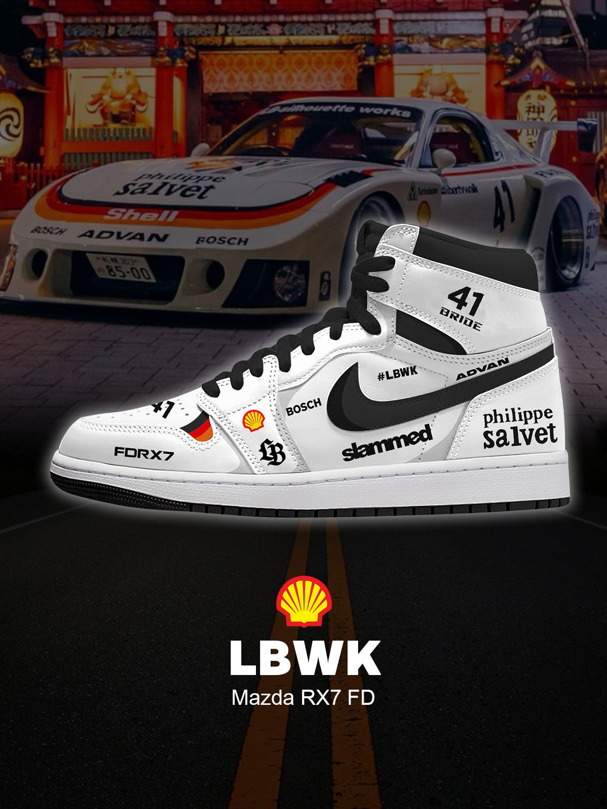 RX7 FD V.1 High-top Custom Sneakers