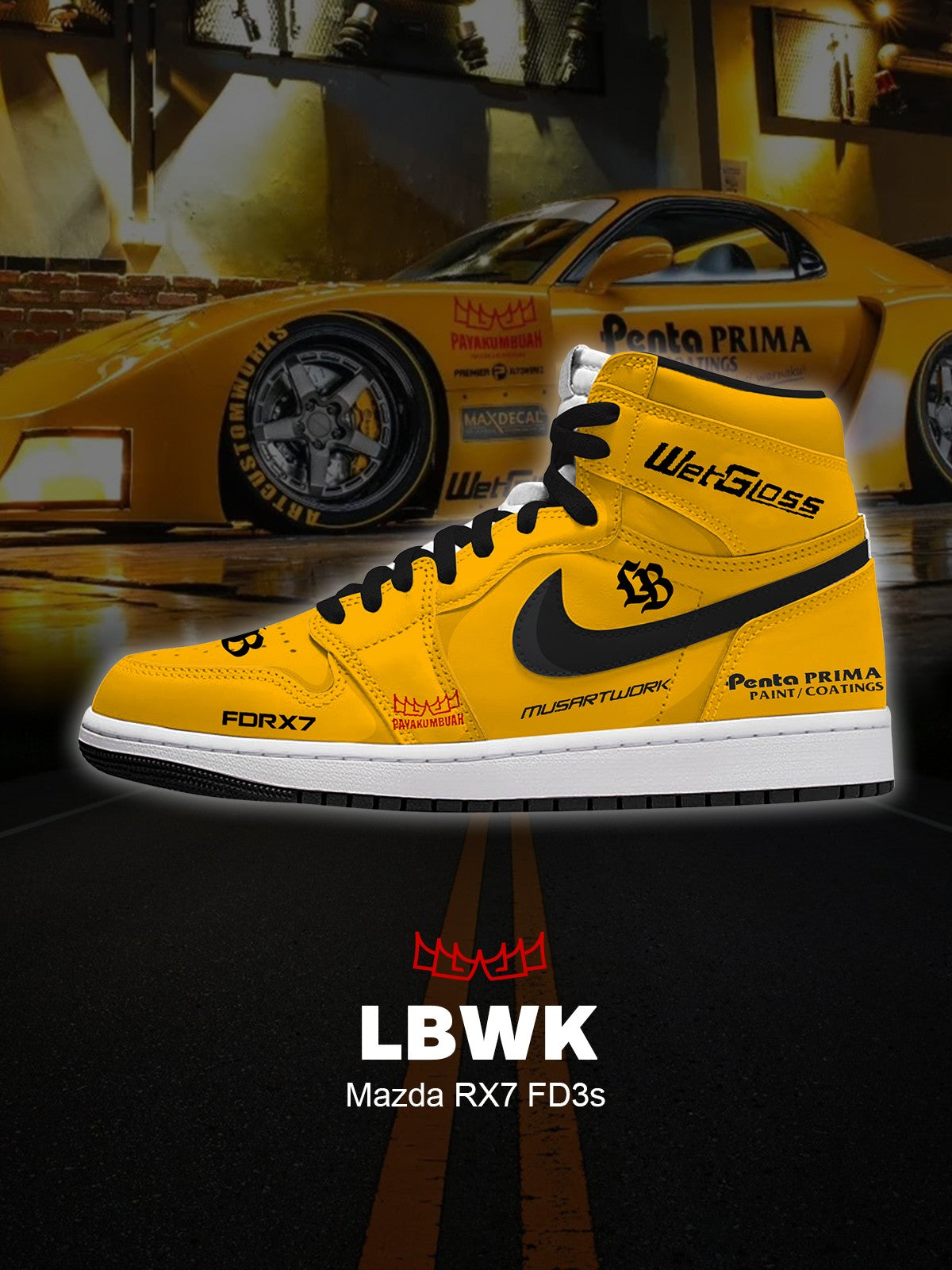 RX7 FD3s V.1 High-top Custom Sneakers