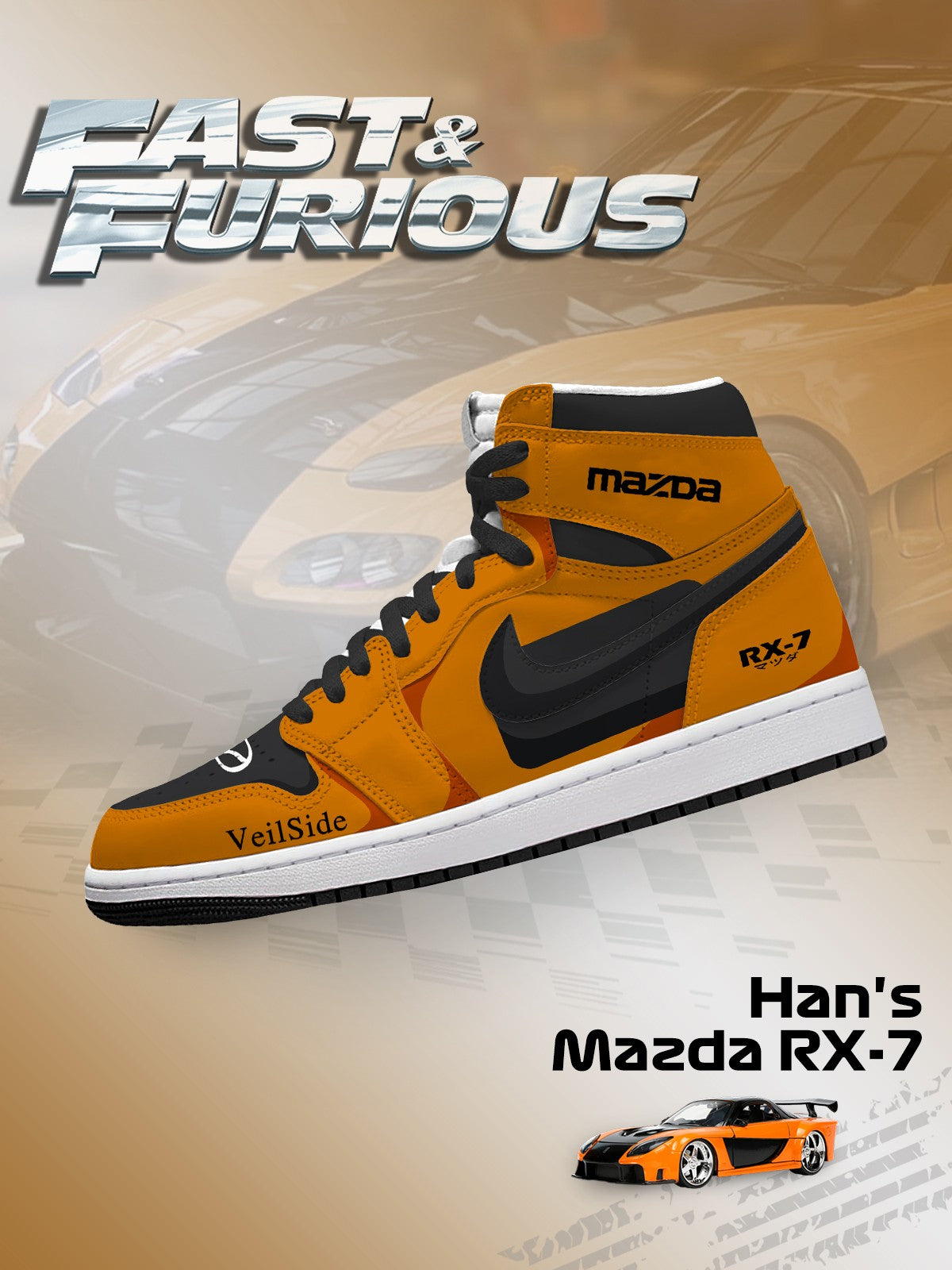 Custom Dominic Toretto Charger RT Sneakers