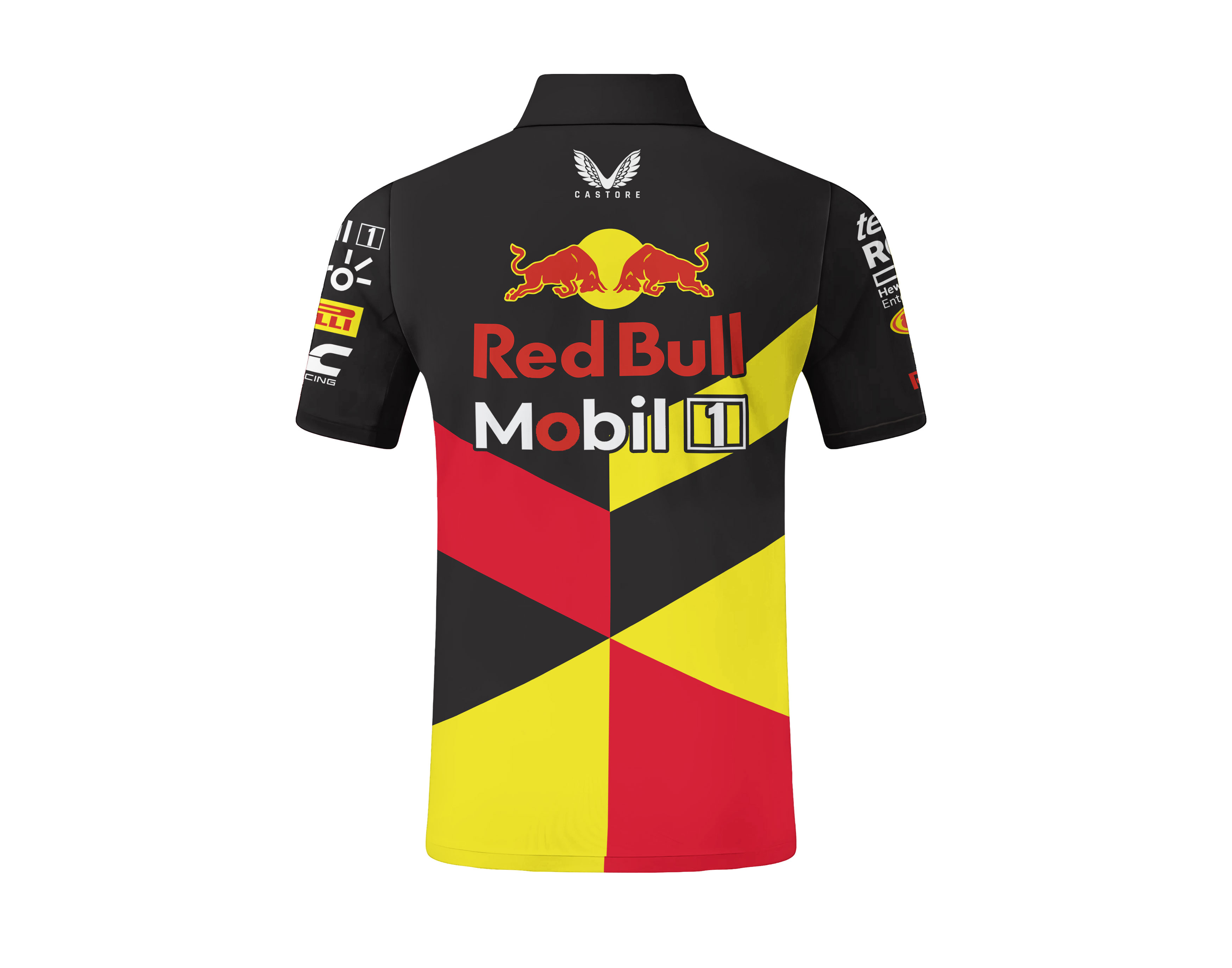 Oracle Red Bull Polo Tee with Race Graphics F1 Inspired