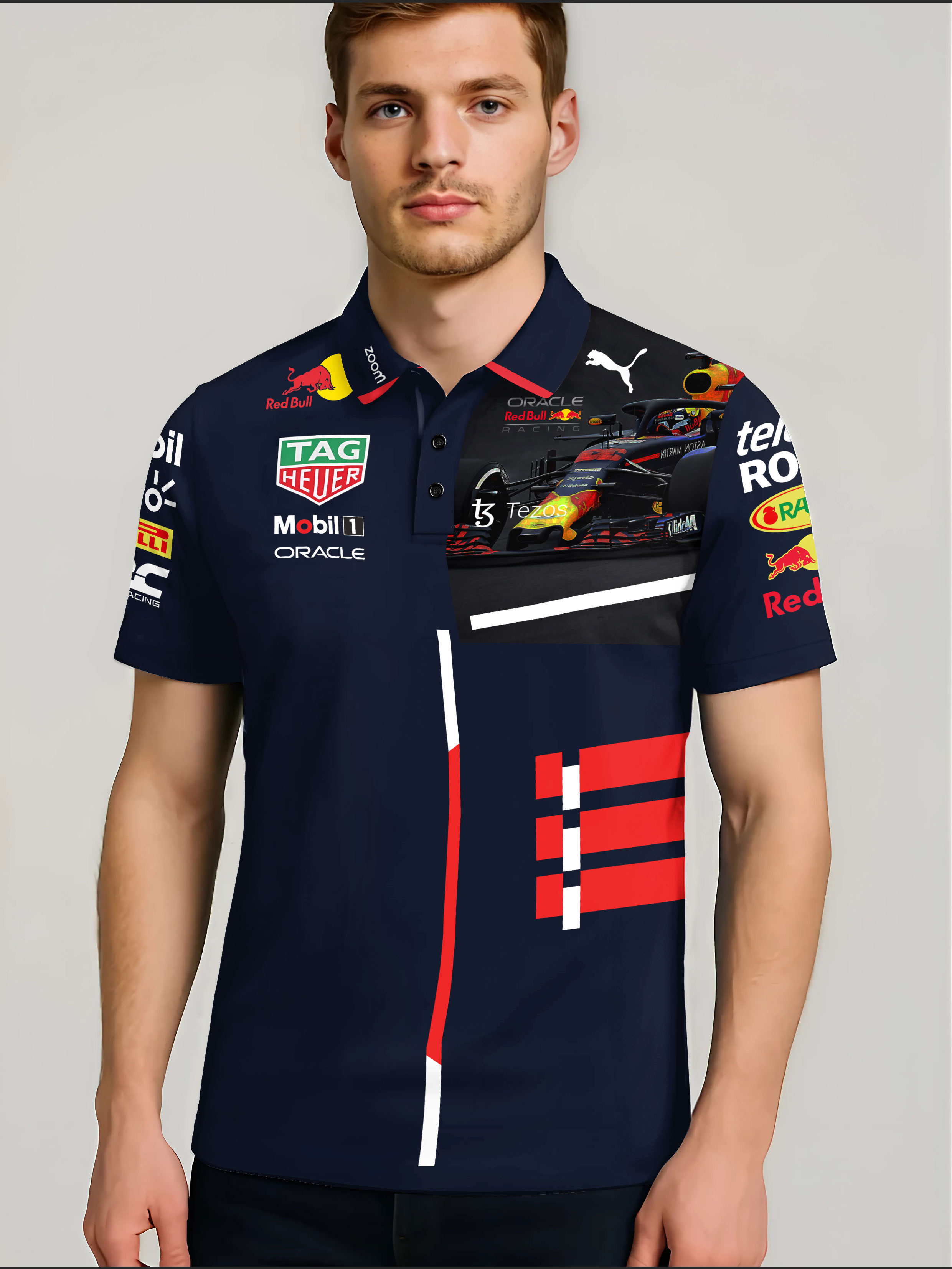 Red Bull Racing F1 Polo Shirt 2025 Grand Prix Fan Tee