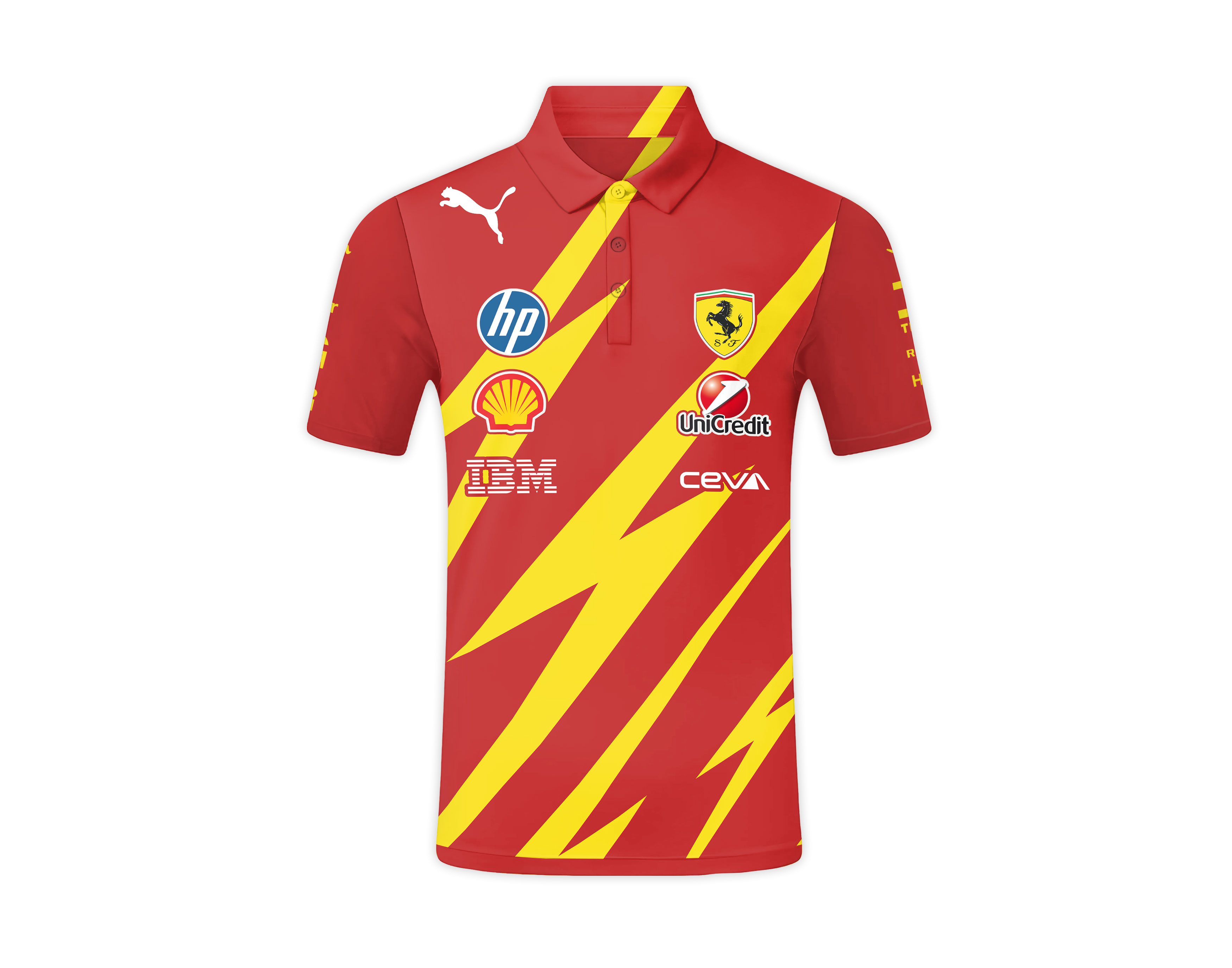 Charles Leclerc Inspired Ferrari Polo Shirt