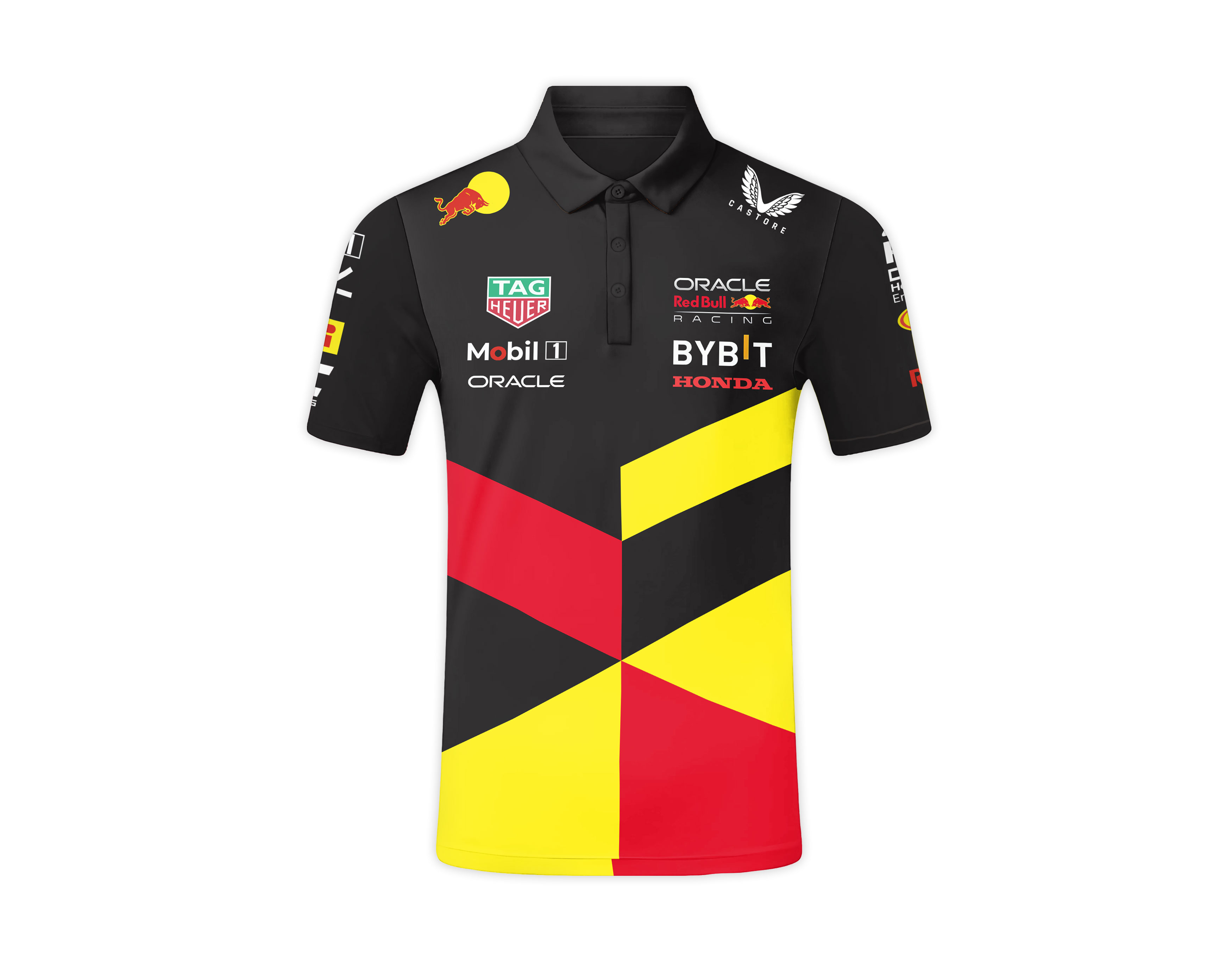 Oracle Red Bull Polo Tee with Race Graphics F1 Inspired