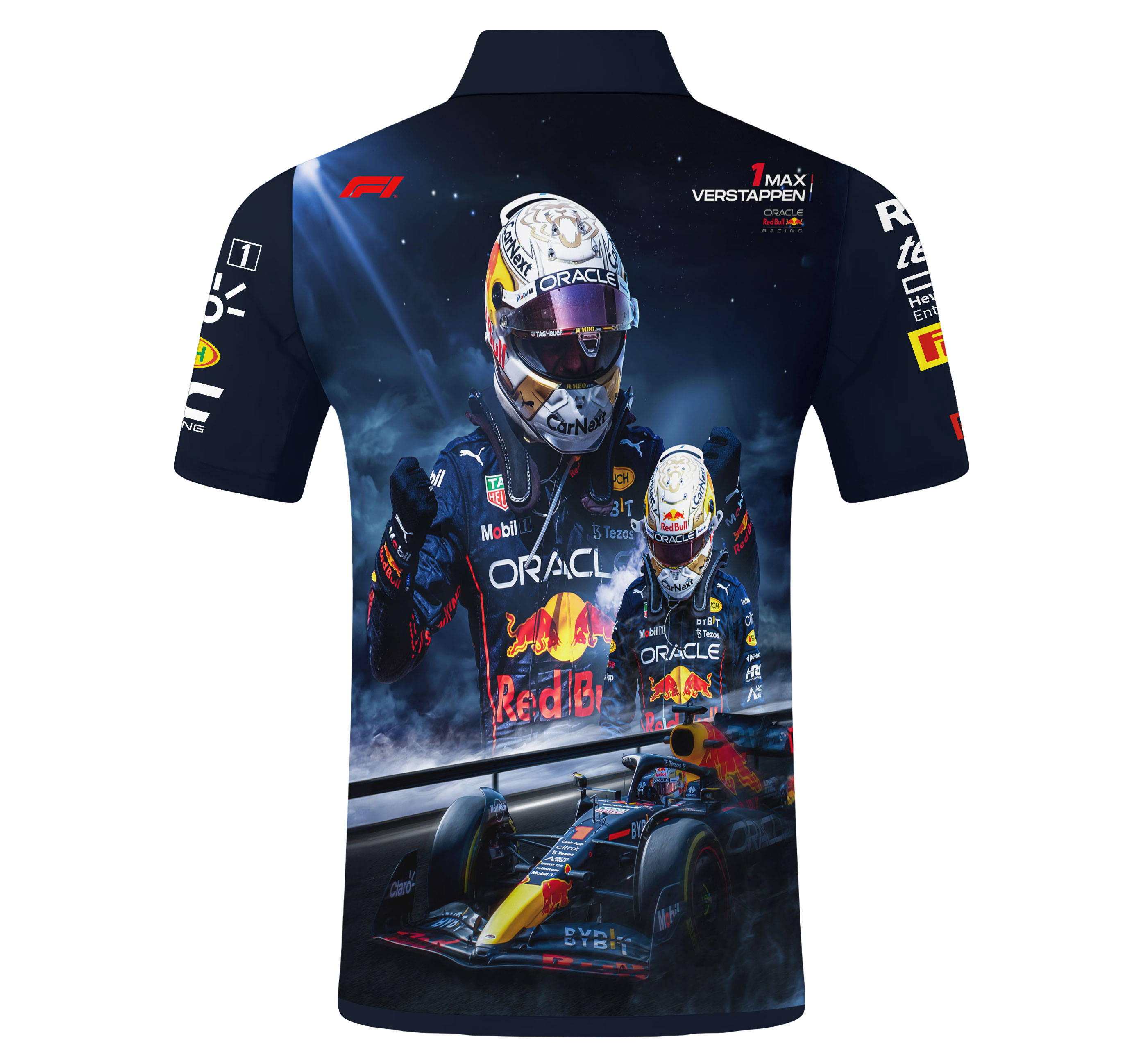 Red Bull Polo Top with F1 Logo – Casual Motorsport Wear