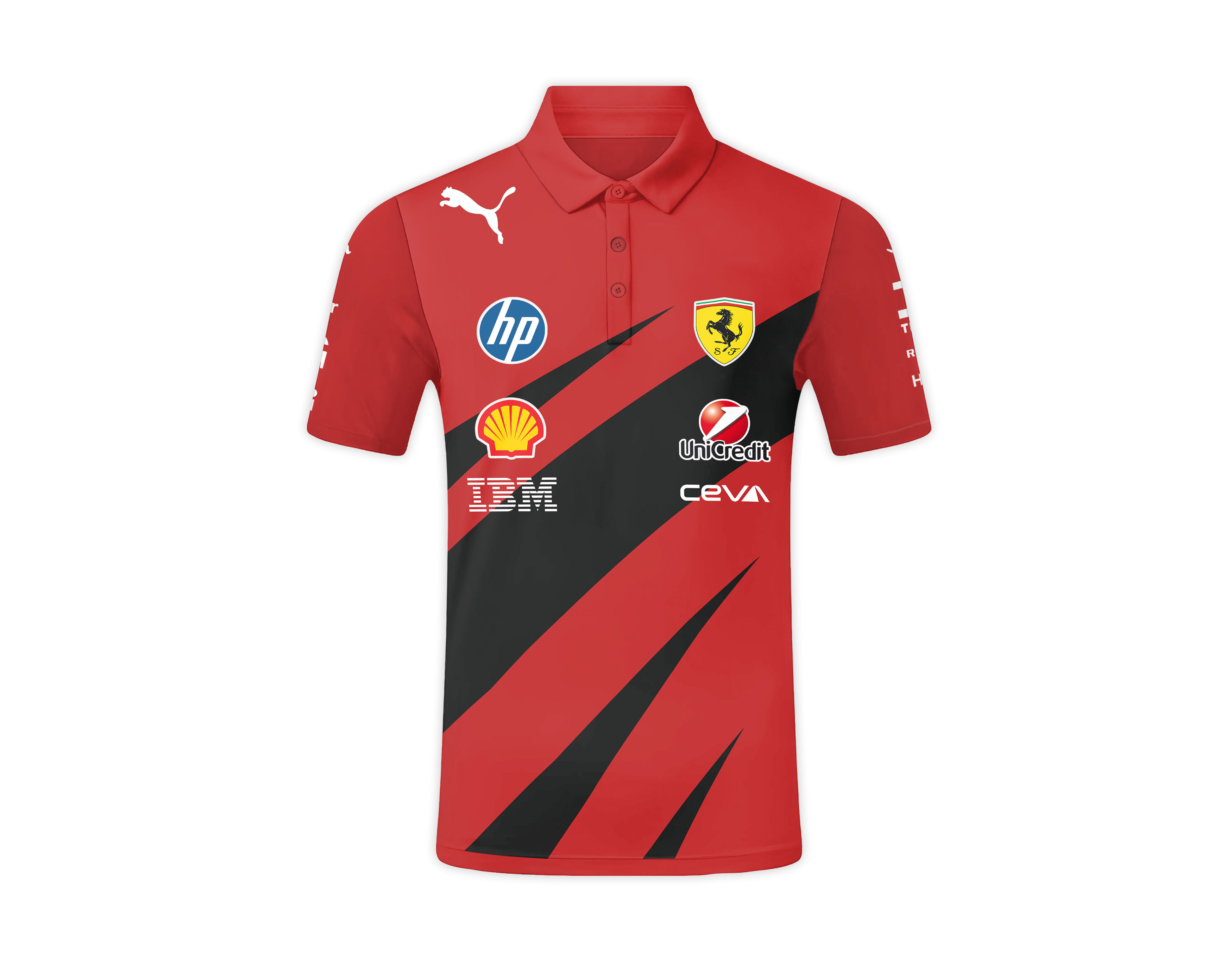 Carlos Sainz Ferrari Polo Tee for Grand Prix Supporters