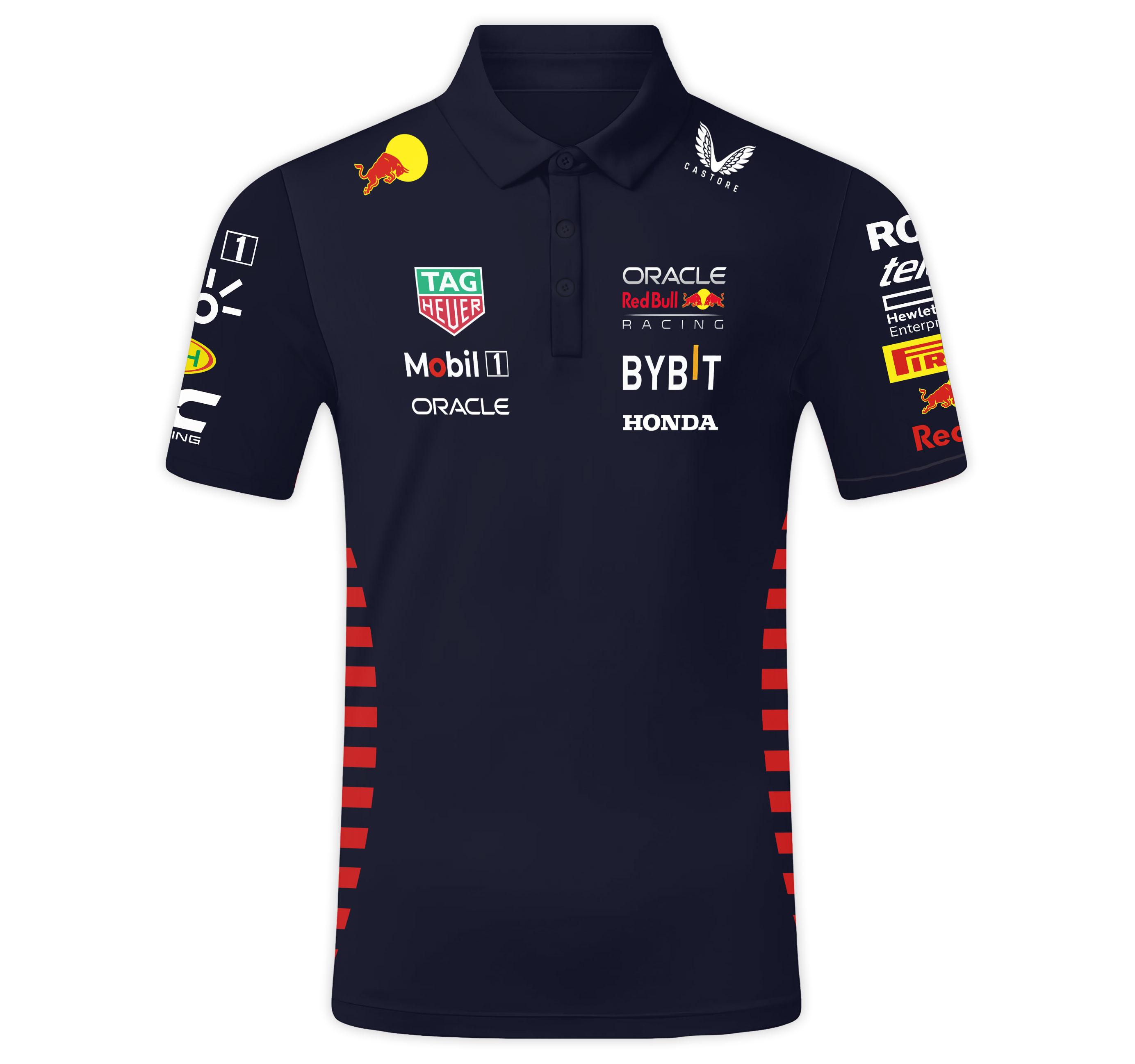 Oracle Red Bull F1 Polo Shirt with Sponsor Graphics
