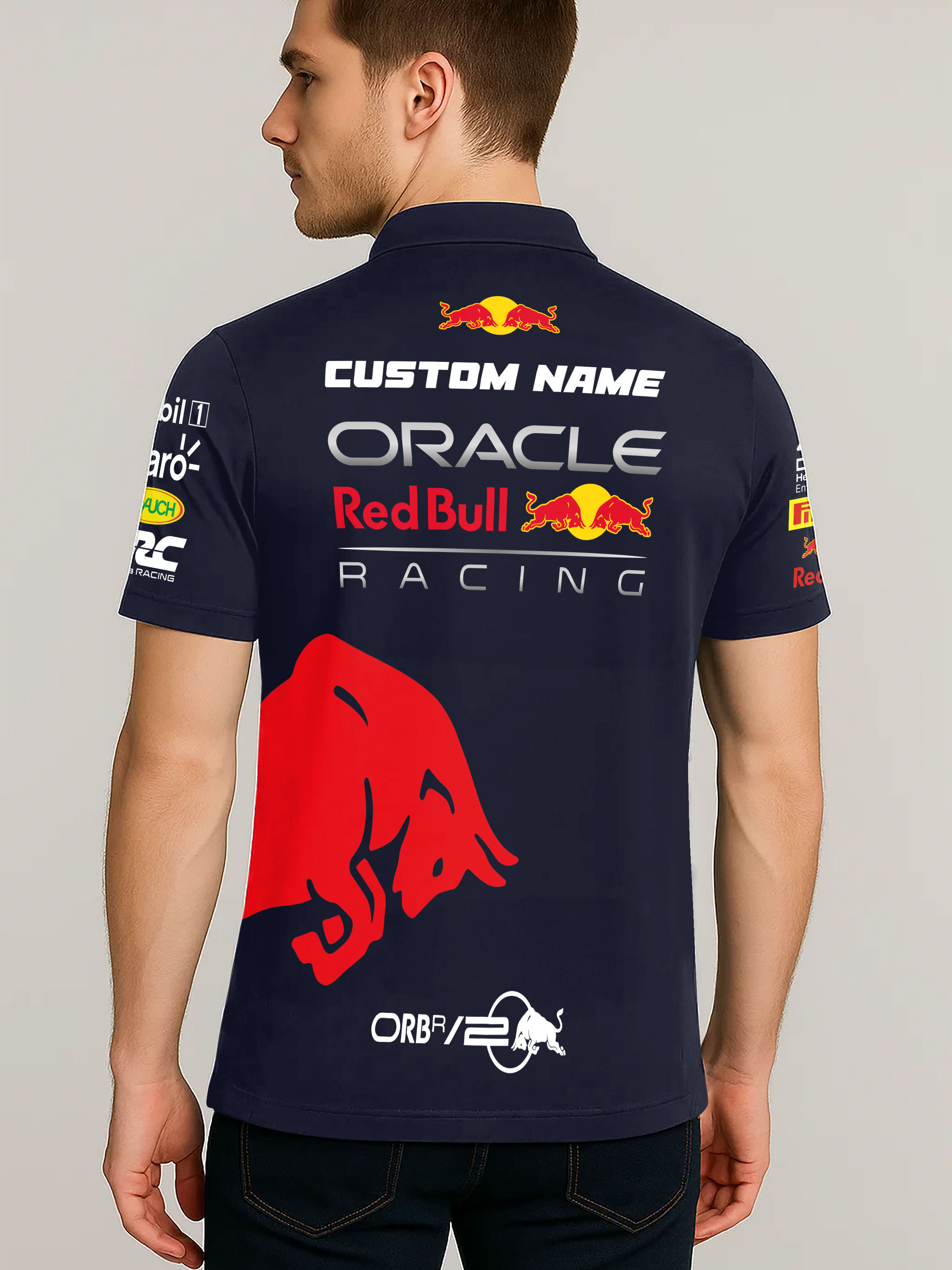 Red Bull F1 Polo Shirt Track Day Motorsport Fashion