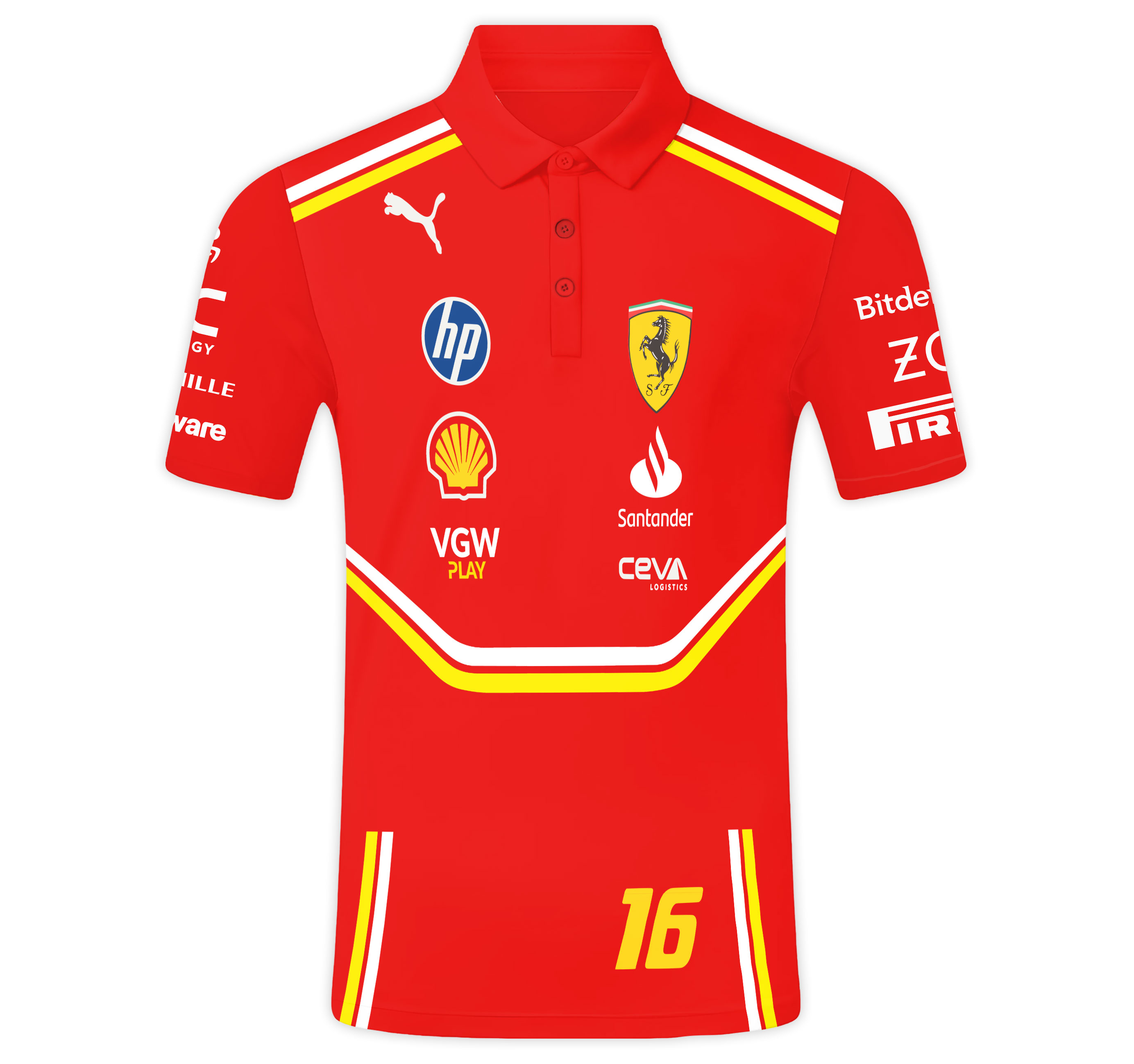 F1 Red Racing Polo Shirt Ferrari 2025 Drop