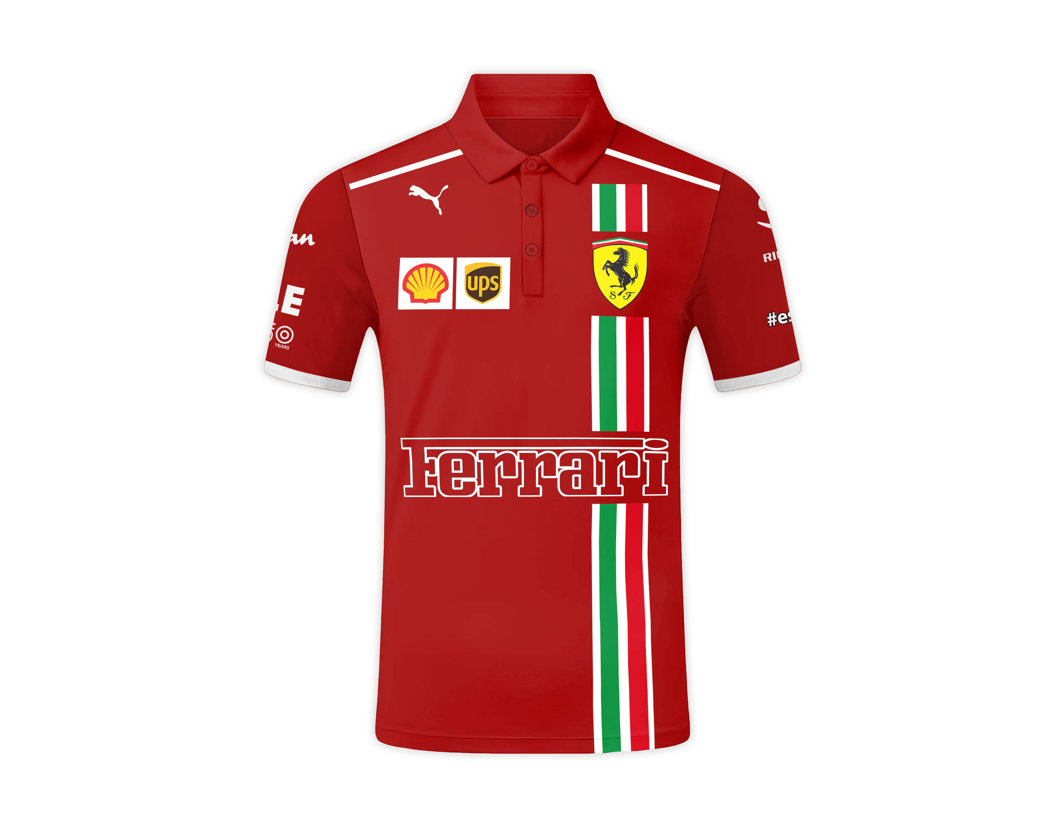 Polo Tee Ferrari F1 Pit Wall Team Street Vibe