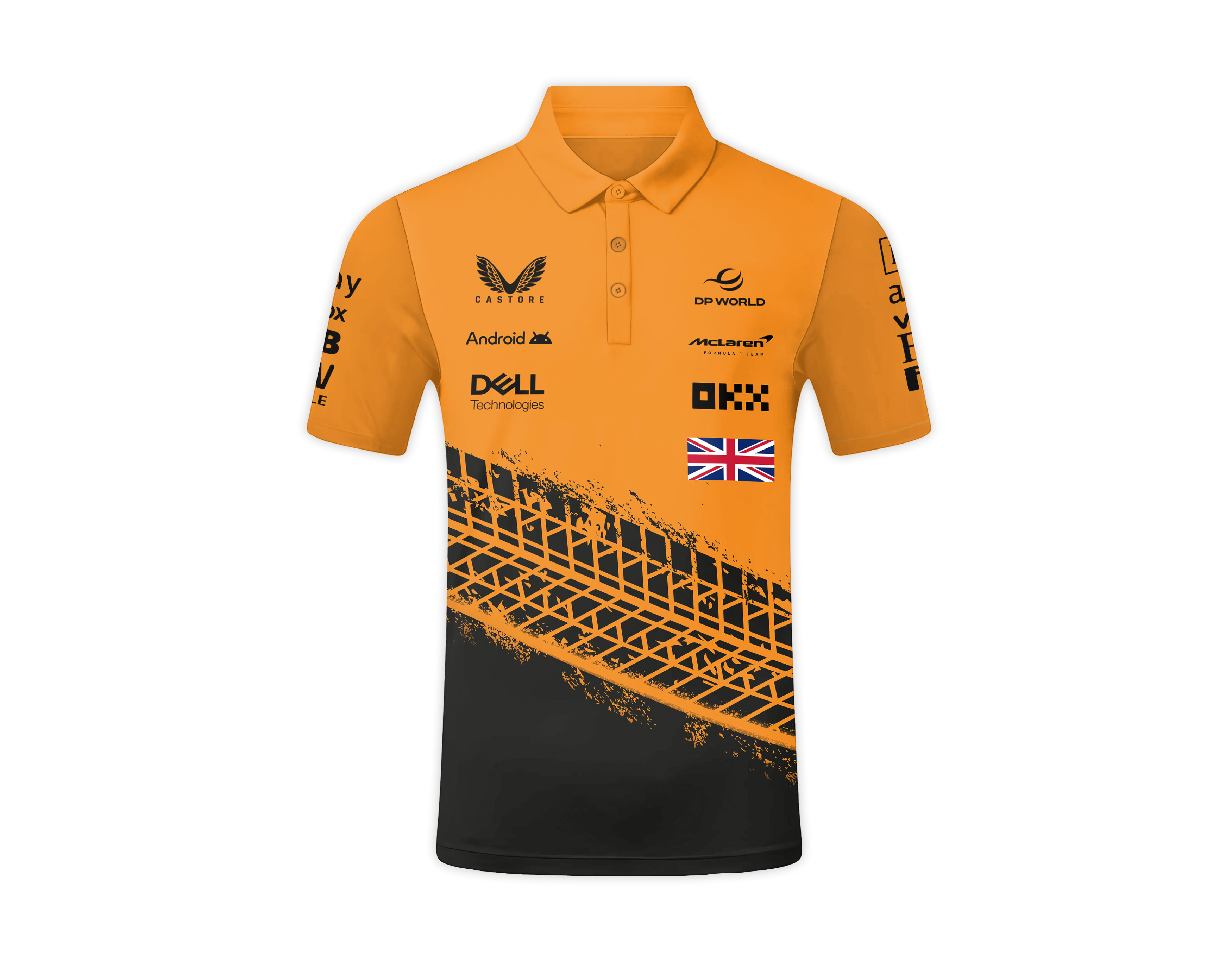 Papaya McLaren F1 Polo Top for Motorsport Supporters