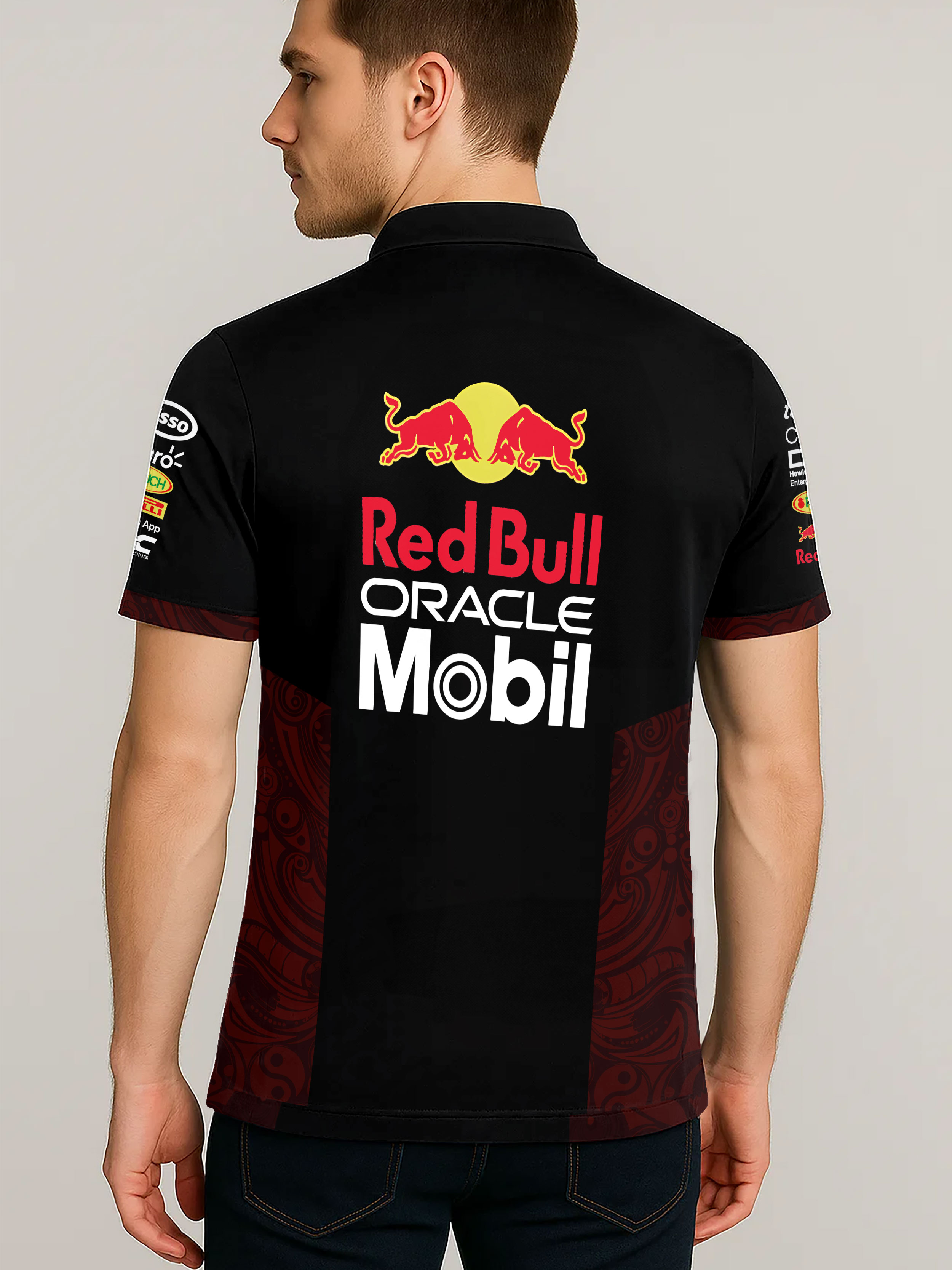 Streetwear Polo Tee with Red Bull Racing F1 Logo